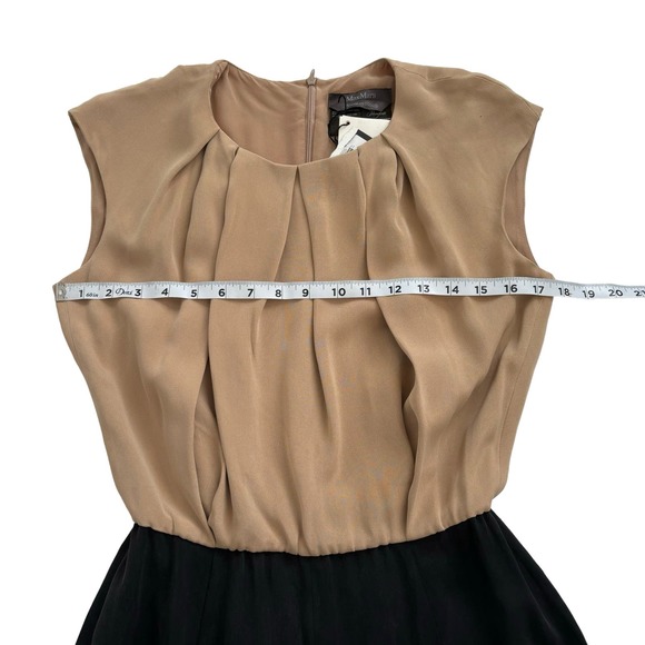 MAX MARA PIANOFORTE COLLECTION PURE SILK EVENING JUMPSUIT OVERALL NEW WOMEN Sz 8 - Picture 7 of 16